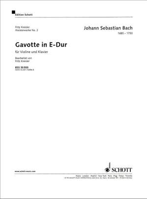 Bach, J S: Gavotte in E Major BWV 1006 No. 2