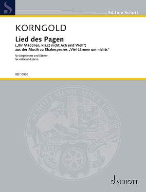 Korngold, E W: Lied des Pagen op. 11