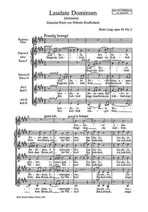 Lang, H: Laudate Dominum op. 43/2