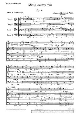 Asola, G M: Missa octavi toni 4 covum inaequalium