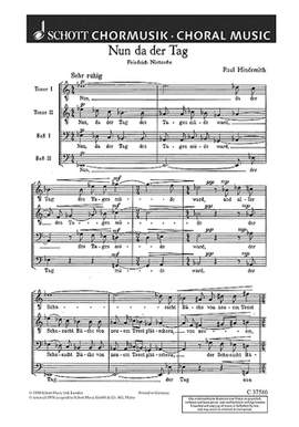 Hindemith, P: Nun da der Tag des Tages müde ward