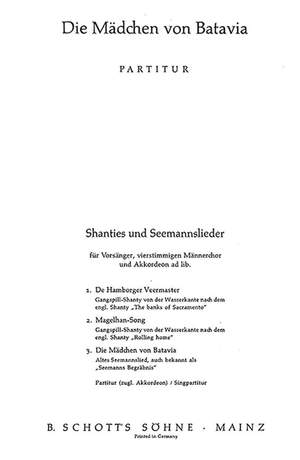 Erdlen, H: Drei Shanties und Seemannslieder