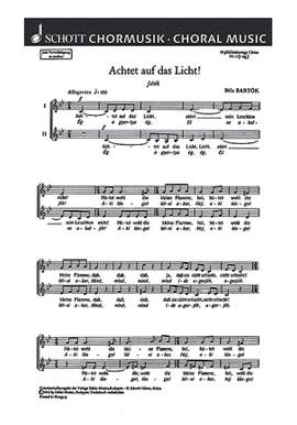 Bartók, B: 18 Chorlieder