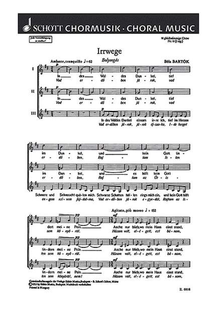 Bartók, B: 18 Chorlieder