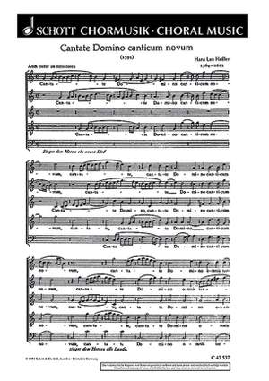 Haßler, H L: Cantate Domino canticum novum