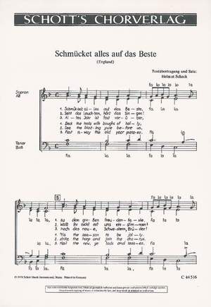 Scheck, H: Schmücket alles auf das Beste / Eine neue Weihnacht sagen wir euch an