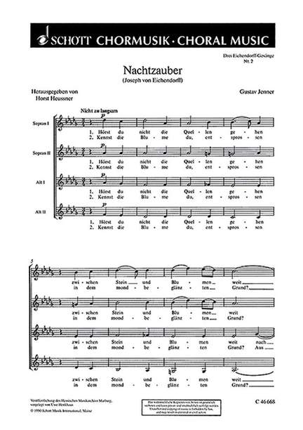 Jenner, C U G: Drei Eichendorff-Gesänge