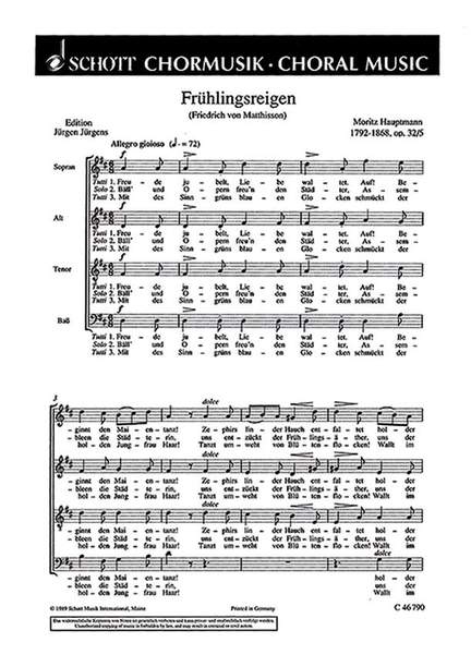 Hauptmann, M: Sechs Chorlieder op. 32