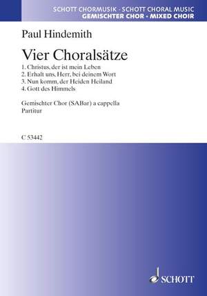 Hindemith, P: Vier Choralsätze