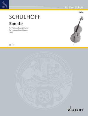 Schulhoff, E: Cello Sonata WV 35