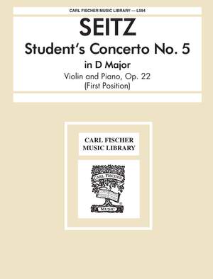 Friedrich Seitz: Student's Concerto No. 5, Opus 22 in D Major