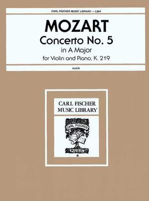 Wolfgang Amadeus Mozart: Concerto No. 5 In A Major
