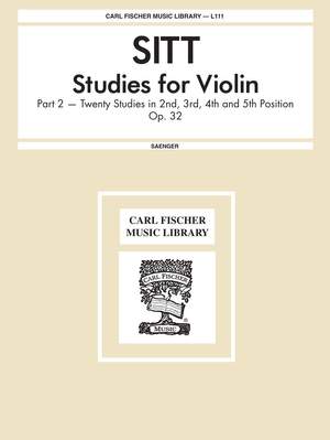 Sitt: 100 Studies Op.32, Vol.2 (ed. G.Saenger)