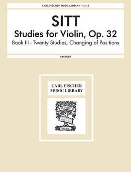 Hans Sitt: 100 Études Op.32 pour violon Vol. 3