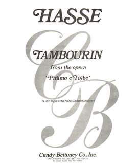 Johann Adolf Hasse: Tambourin