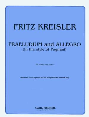 Fritz Kreisler: Praeludium and Allegro