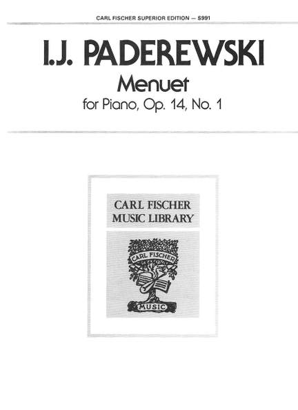 Paderewski: Menuet Op14/1