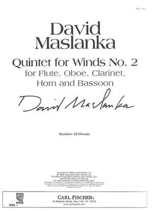 Maslanka: Quintet for Winds No.2