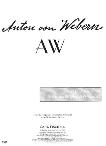 Webern: Rondo