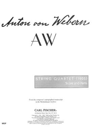 Webern: String Quartet