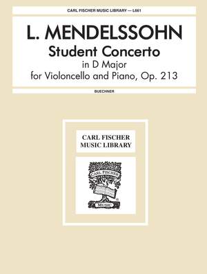 Arnold Mendelssohn: Student Concerto In D Major, Op. 213