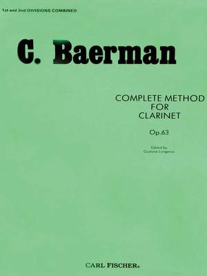 Carl Baermann: Complete Method for Clarinet