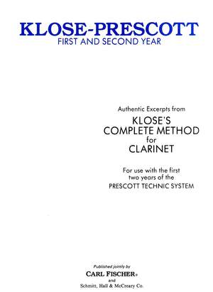 Klosé: First and Second Year