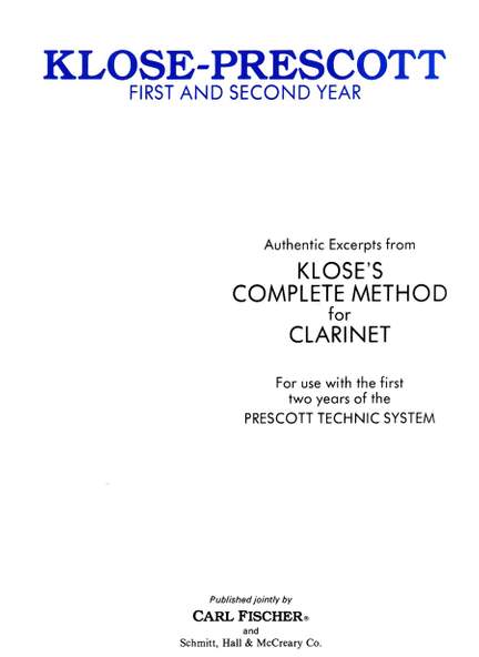 Klosé: First and Second Year