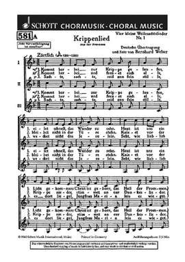 Weber, B: Vier kleine Weihnachtslieder