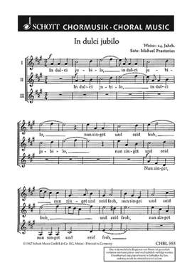 Praetorius, M: In dulci jubilo