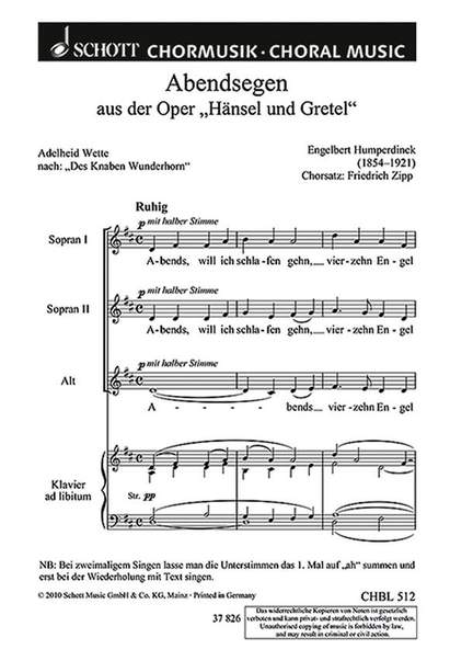 Humperdinck, E: Abendsegen