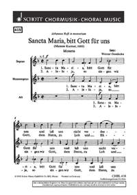 Goedecke, W: Sancta Maria, bitt Gott für uns