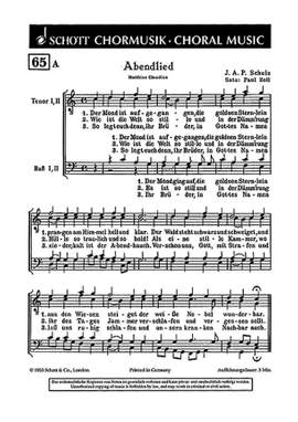 Zoll, P: Abendlied / Nun ruhen alle Wälder