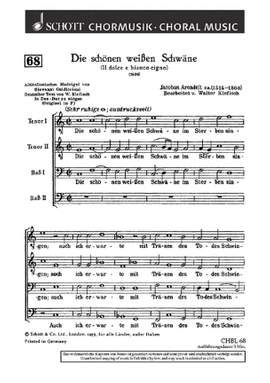 Arcadelt, J: Die schönen weißen Schwäne