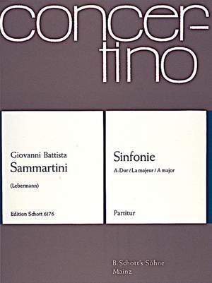Sammartini, G B: Sinfonia A Major J-C 62