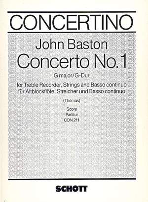 Baston, J: Concerto No. 1 G Major