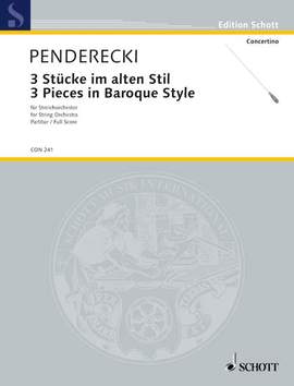 Penderecki, K: 3 Stücke im alten Stil