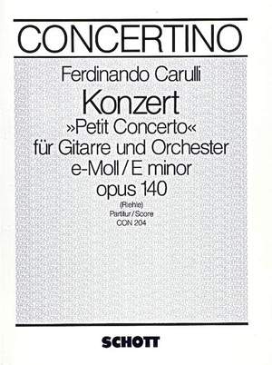 Carulli, F: Konzert e-Moll E minor op. 140