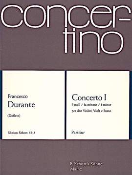Durante, F: Concerto I f-Moll F minor