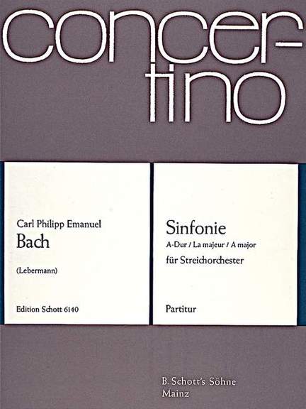 Bach, C P E: Sinfonie A Major Wq 182/4