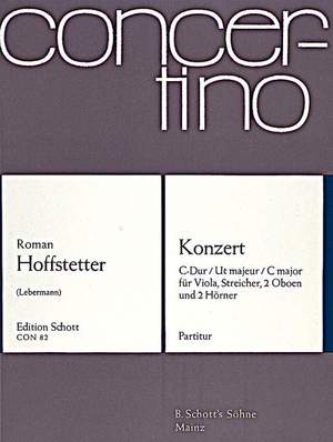 Hofstetter, R: Konzert C-Dur C major