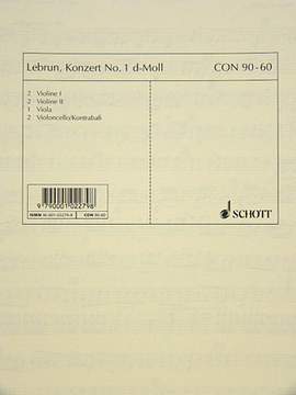 Lebrun, L A: Concerto No. 1 D minor D minor