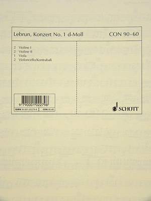 Lebrun, L A: Concerto No. 1 D minor