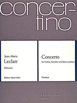 Leclair, J: Concerto Bb Major op. 10/1