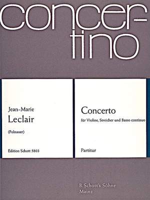 Leclair, J: Concerto B-Dur B flat major op. 10/1