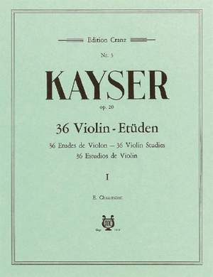 Kayser, H E: 36 Violin Studies op. 20 Vol. 1