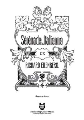 Eilenberg, R: Sérénade Italienne op. 227
