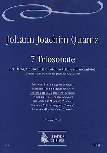Quantz, J J: 7 Triosonatas E flat major Vol. 3