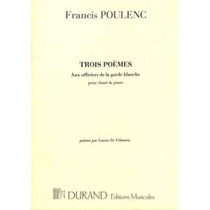 Poulenc: 3 Poèmes No.3: Aux Officiers de la Garde blanche (med)