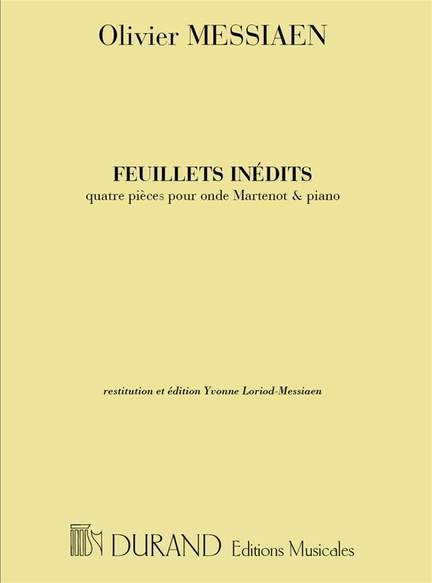 Messiaen: Feuillets inédits